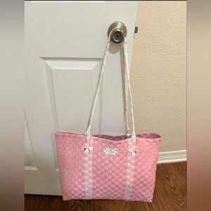 kate spade Pink Woven Tote Bag